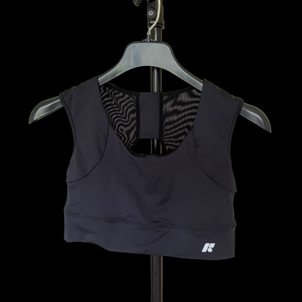 Forme Power Bra Posture Correcting Black Mesh Back Sports Bra XXL
